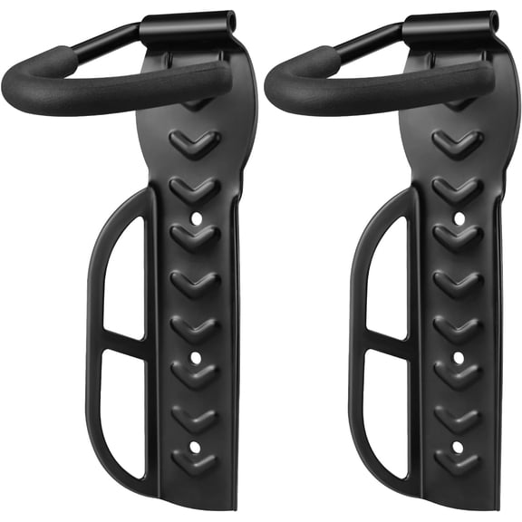 Bike Rack Garage Wall Mount, Wall Mount Bike Rack with Screws, Heavy Duty Steel Vertical Bike Hook Holds Up to 66lb for Indoor Storage-2 Pack