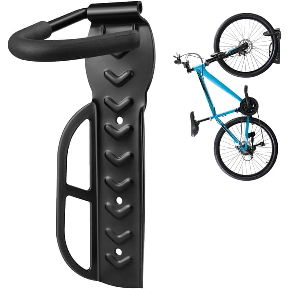 Bike Rack Garage Wall Mount, Wall Mount Bike Rack with Screws, Holds Up to 66lb for Indoor Storage-1 Pack