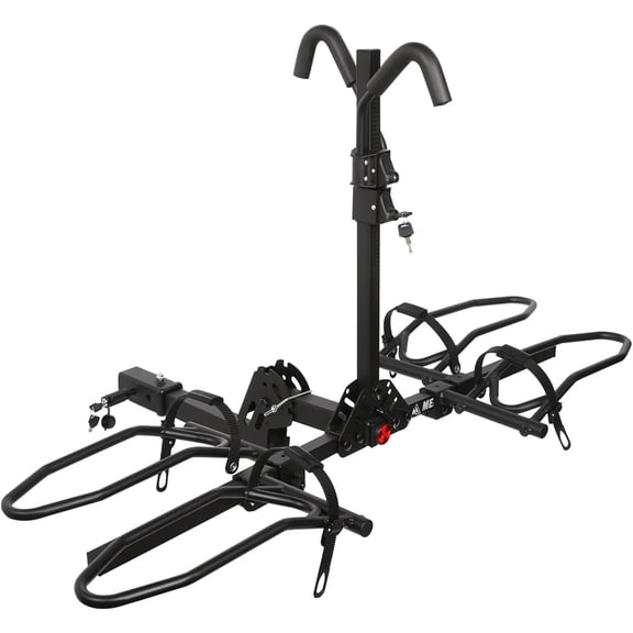 Bike Rack Hitch with Lock, 2 Bike Rack for Car SUV RV Camper Truck Trailer, Hitch Bike Rack for Fat Tire, Mountain Bikes, EBikes and EMTB, 180 lbs Capacity Bike Carrier for 2" Receiver