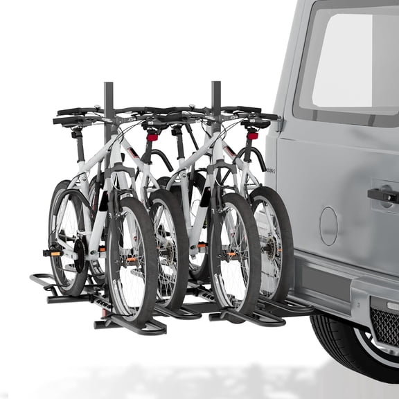 Bike Rack Hitch for Car, 180 Lbs Capacity for 4-Bike with Foldable Tilt Design Hitch Bike Rack for Cars Trucks and SUV with 2" Hitch Receiver