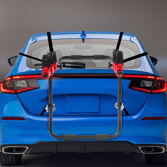 Bike Rack for Car, 3-Bicycle Trunk Mounted Bike Rack Carrier for Sedan Hatchback SUV Minivan, 44.1 Lbs Capacity, Carbon Steel Construction