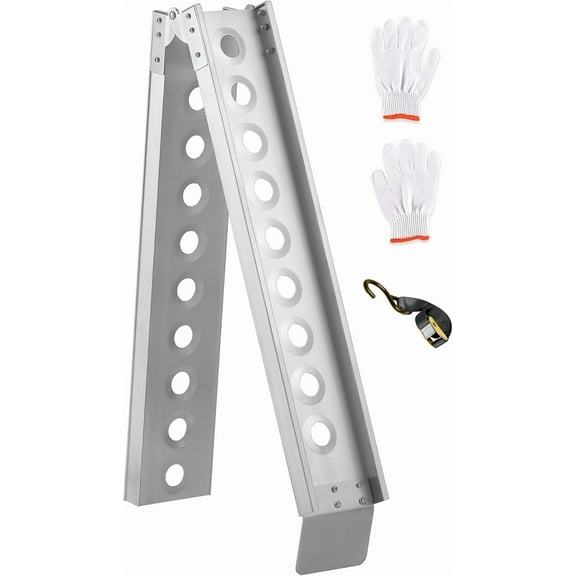 Bike Ramp 1PC Truck Ramp 440LBS 77x7ATV Loading Ramp for Pickup Trucks Lawn Mower Motorcycle Shed Trailer Car Ramps for Tailgat Cart Dirt Bike Motorcycle Accessorie Alumnium Portable Ramps with Strap