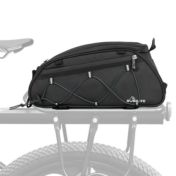 Bike Rear Rack Insulated Trunk Bag - 10L Large Capacity Waterproof Bicycle Travel Expedition Back Rack Seat Cargo Carrier Bag for Bicycle, E-Bike and Motorcycle