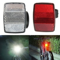 Bike Reflector under $5! Yannianjz Bicycle Handlebar Reflector, Front and Rear Safety Light for Cycling, Plastic Reflector for Night Riding, Easy Mount Design
