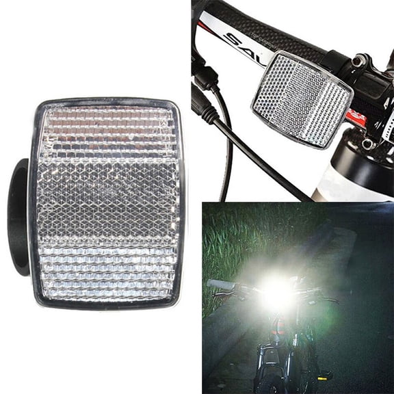 Bike Reflector Set, Handlebar Mount Front & Rear Safety Reflectors with Universal Fit for 22.2mm & 28.6mm Bars, Night Riding Visibility Accessory, 2.16x1.57in