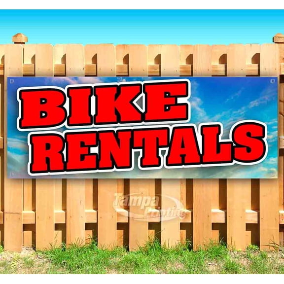 Bike Rentals 13 oz Vinyl Banner With Metal Grommets