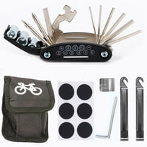 Bike Repair Tool Kit,16 in 1 Bicycle Multitool Portable Mountain Bike Tool Cycling Maintenance,Bike Hex Key Wrench&Bike Tube Patch Kit&Tire Lever & Hard Carrying Case,Hand Tools Kits,Springtok