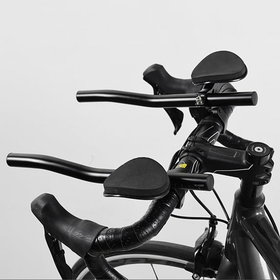 Bike Rest Handlebar High Strength Aluminium Alloy Thick Sponge Arm Cushion Cycling Bicycle Relaxation Handle Handle Bar MTB Road Bike Arm Rest Bar