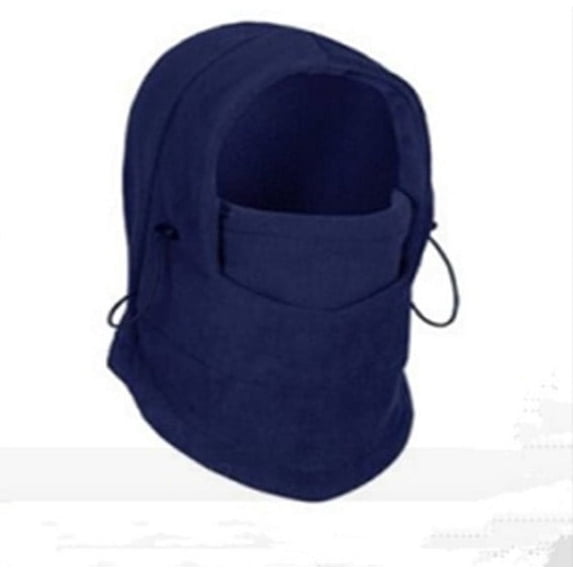 Bike Riding 6 in 1 Thermal Fleece Balaclava Outdoor Ski Masks Cycling Beanies Winter Protector Face Hats Navy