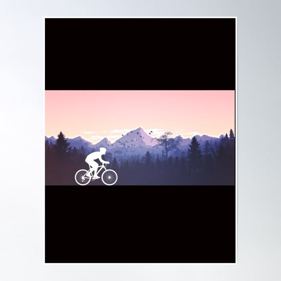 Bike Riding Poster Wall Art, Modern Wall Decor, 8x12 UNFRAMED