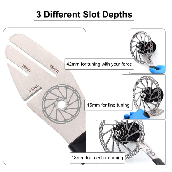 Bike Rotor Alignment Tool Truing Rotor Truing Fork Brake Wrench with Disc Brake Pads Rotor Alignment Tool Set