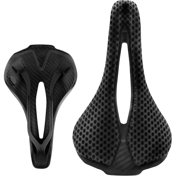 Bike Saddle - 3D Printed Carbon Road Bike Seat, Ultra Lightweight & Comfortable for Road, MTB, BMX, XC, Gravel Bicycles