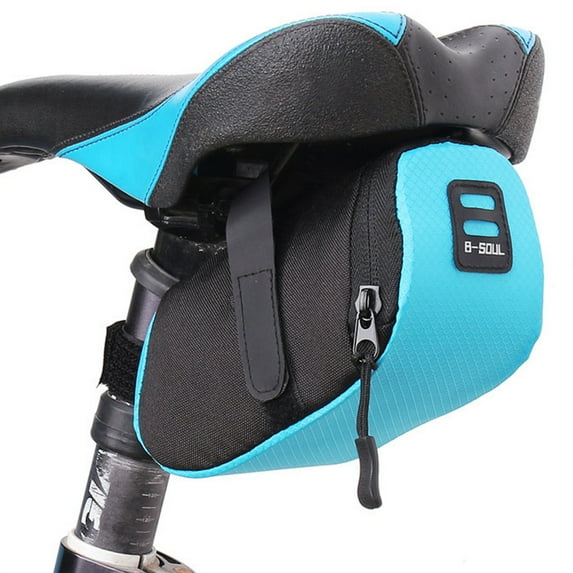 Bike Saddle Bag - Waterproof Bike Seat Bag 15*7*7cm - Reflective Bicycle Under Seat Storage Pouch for Road Mountain Bike Cycling Travel