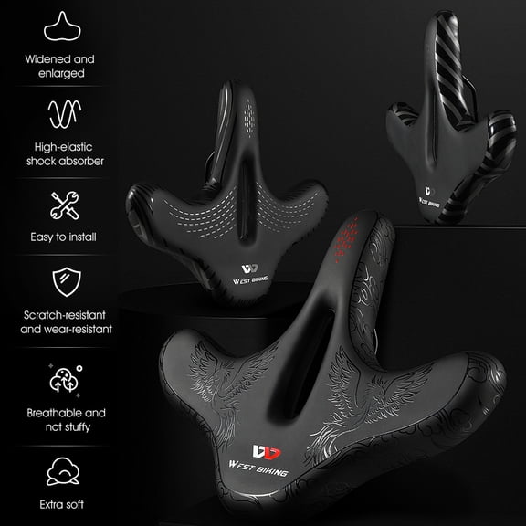 Bike Saddle,Seat Saddle Men Mountain Bike Men Women Road Cushion Pad Waterproof Bike Saddle Wide Bike Pad Waterproof Seat Waterproof Seat Saddle Bike Dle Mountain Cus N Pad Mountain Cus N