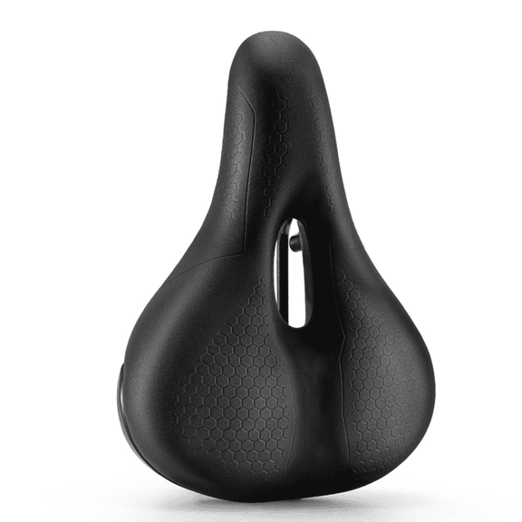 Bike Saddle with Shock-Absorbing Design, Comfortable Thickened Pad Breathable Fabric for Road & Mountain Biking, Secure Installation