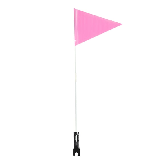 STRANDCHIC 1Set Durable Pink Bicycle Safety Warning Flag with Mounting Pole for Bike Use