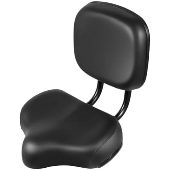 Bike Seat with Backrest, Oversized Comfortable Bicycle Saddle Replacement with Back Support, Adjustable HeightBackrest Bike Seat for Tricycles, Bicycles, Exercise Bikes$$Sport & Recreation Other
