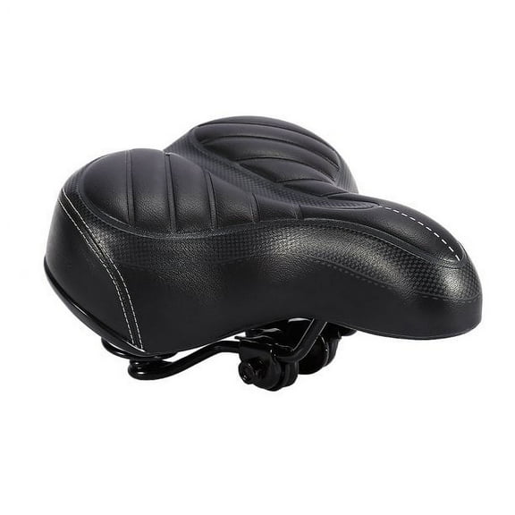 Bike Seat Cushion Bicycle Saddle Pad Wide Big Bum Soft Gel Cushion Bicycle Pad Saddle Black for Men and Women