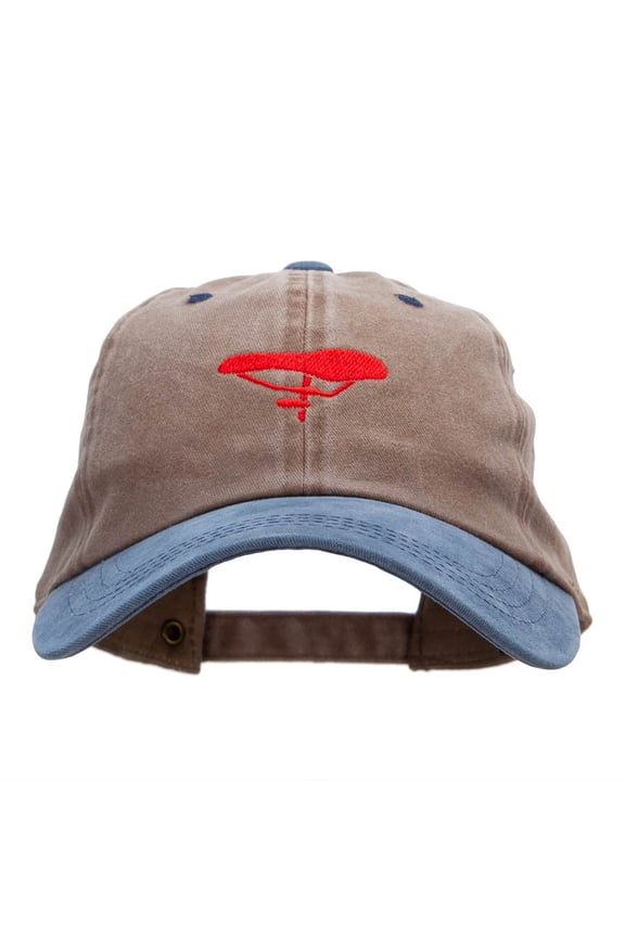 Bike Seat Embroidered Unstructured Cotton Cap - Khaki Navy OSFM
