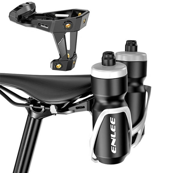 Bike Seat Water Bottle Holder with Double kettle Stand Extension Stand Behind Saddle Bottle Holder
