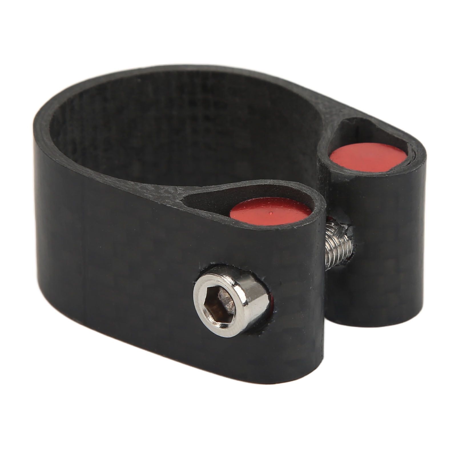 Bike Seatpost Clamp Carbon Fiber Mountain Bike Tube Clip Black CNC