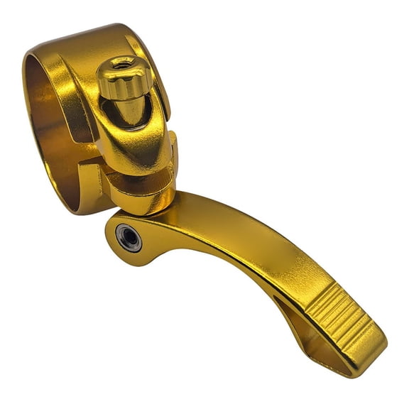 Bike Seatpost Clamp Quick Release for Dahon Folding Bike 33.9mm Seatpost, 6061 Aluminum Alloy Lightweight Anodized Finish, 40.8mm Inner Diameter(Golden)