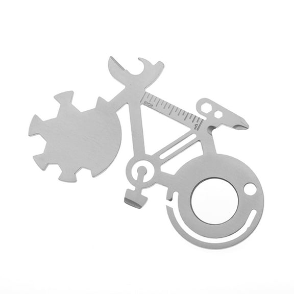 Bike Shape 10-in-1 Multitool Wrench Bottle Opener, Portable Cycling Gear for Camping, Home Repair, for Men