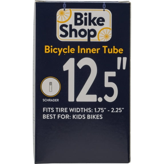 Bike Shop Bicycle Inner Tube, Schrader Valve, 12.5" x 1.75-2.25"