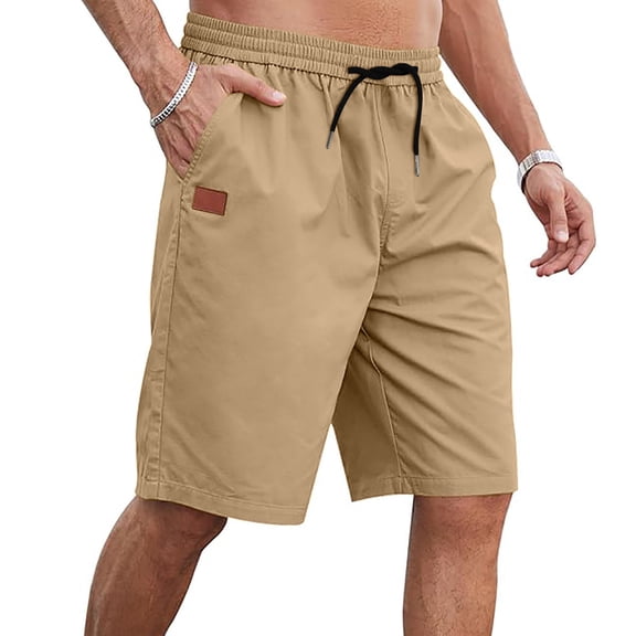 Bike Shorts for Men with Pockets Big and Tall M-4X Plus Size Cotton Wide Leg Drawstring Elastic Waist Casual Solid Gym Basketball Short