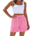 thumbnail image 1 of Bike Shorts Women Women's Summer Plaid Shorts High Waisted Loungewear Drawstring Casual Beach Travel Shorts with Pockets XXL, 1 of 5