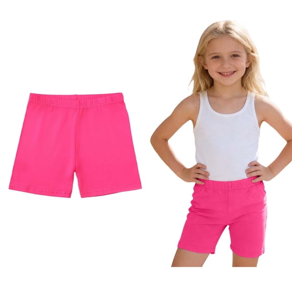Bike Shorts for Girls Solid Cartwheel Dance Shorts Under Shorts for Dresses 3-4 Years Girl Clothes