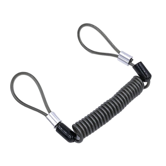 Bike Spring Cable Lock Anti-Theft Rope, Retractable Steel Wire Security Tether For Bicycle, Scooter, for Camping Gear And Tools, Extend U-Lock Range, PVC Coated, 1.2m To 2M(1.2m Black)
