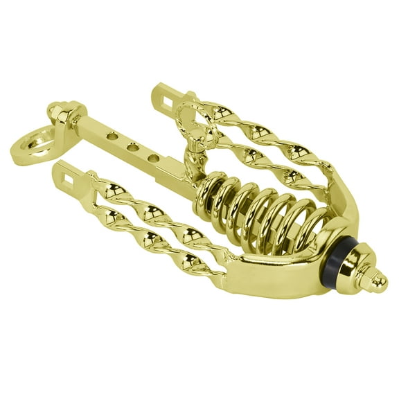 Bike Spring Fork Slammer W/Double Flat Twisted Crown Gold.