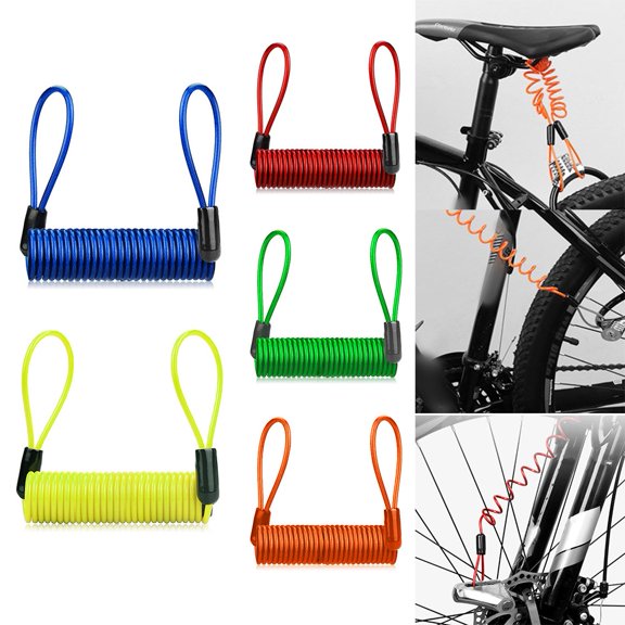 Bike Spring Rope Theft Disc Brake Lock Cable Motorcycle Helmet Wire Lock Wire Green Mingyqi