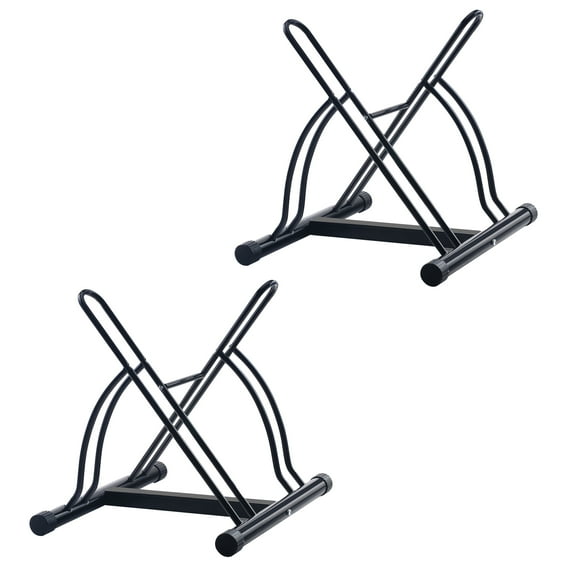 Bike Stand Set of 2 – Each Durable Steel Rack holds 2 Mountain, Road, or Kids Bikes - Indoor or Outdoor Bike Storage for 4 Cycles by RAD Cycle