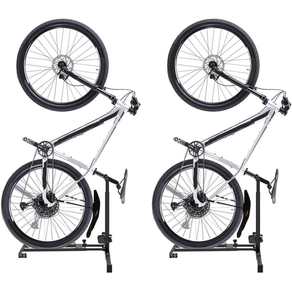 Bike Stand,Vertical Bike Rack Garage,Space-Saving Rack with Adjustable for Garage & Apartment, Bike Storage for Indoor Storage (2 pack)
