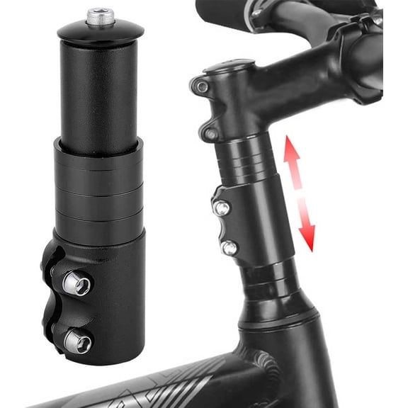 Bike Stem Extender High Strength CNC Machined 6061 Aluminum Alloy Adjustable Handlebar Riser for Mountain Bikes, BMX, Folding Bikes, and More