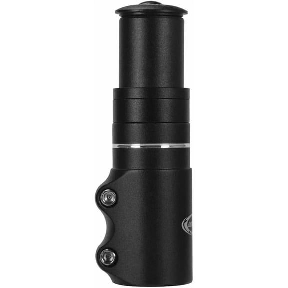 Bike Stem Riser Bike Fork Stem Extender Bicycle Handlebar Raiser Head Up Adapter Suitable for Mountain Bike, Road Bike, MTB, BMX, Fixie (Aluminium Alloy, Adjustable, Black)