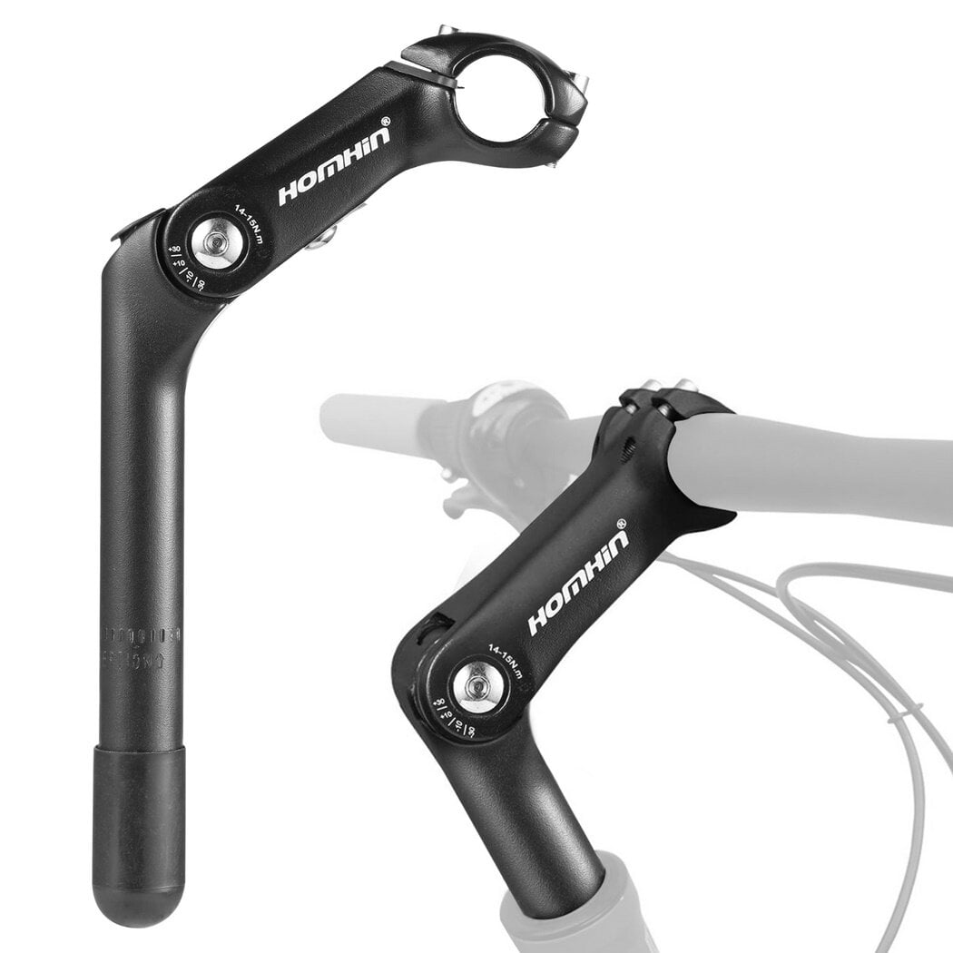 Bike Stem Riser Extender Handlebar Riser 118mm Aluminum Adjustable Bike Handlebar Riser Extension with 25.4mm Quill Shaft for Motorcycles Bicycles