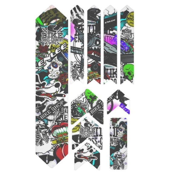 Bike Stickers Protection Tape Bicycle Film Stickers Set Frame Graffiti