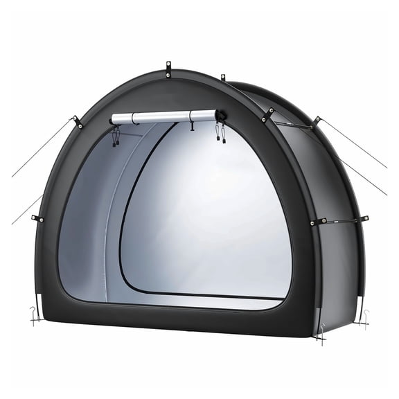 Bike Storage Tent 1-2 Bikes, Waterproof Outdoor Bicycle Shelter, Ventilated Bike Tent with Fiberglass Poles & Dual Zippers, Bicycle Storage Cover