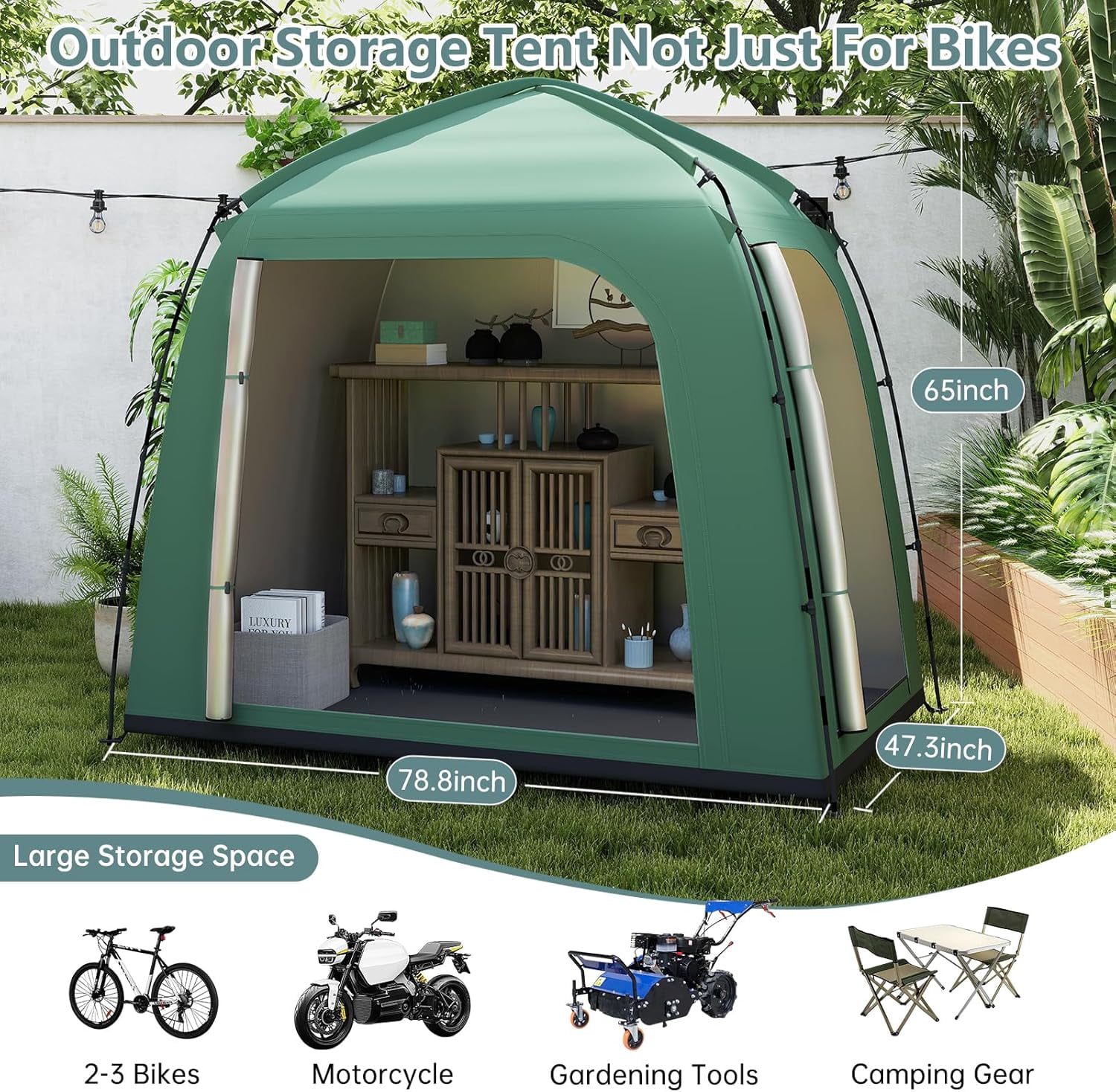Bike Storage Tent Outdoor Waterproof Bike Tent For 2 3 Bikes Bicycle bike-storage-tent-outdoor-waterproof-bike-tent-for-2-3-bikes-bicycle