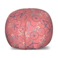 thumbnail image 1 of Bike Storage Toy Bag Chair, Vintage Themed Repetitive Pattern of Colorful Retro Racing Bicycles, Stuffed Animal Organizer Washable Bag, Small Size, Coral and Multicolor, by Ambesonne, 1 of 3
