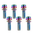thumbnail image 1 of Bike Supplies Colorful Screws Bicycle for Rotor Anti-oxidation Sturdy Brake Disc Preservative Titanium Alloy 6 Pcs, 1 of 6