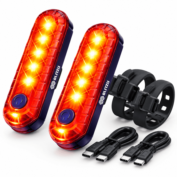 Bike Tail Light 2 Packb-c Rechargeable Led Bicycle Rear Lights