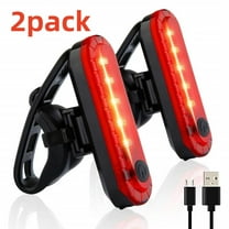 Bike Tail Light Rechargeable 2 Pack,Rear Red Bike Light for Night Riding,Back Bicycle Taillights with Great Battery Life,Easy to Install On Any Bike Trailer or Helmet