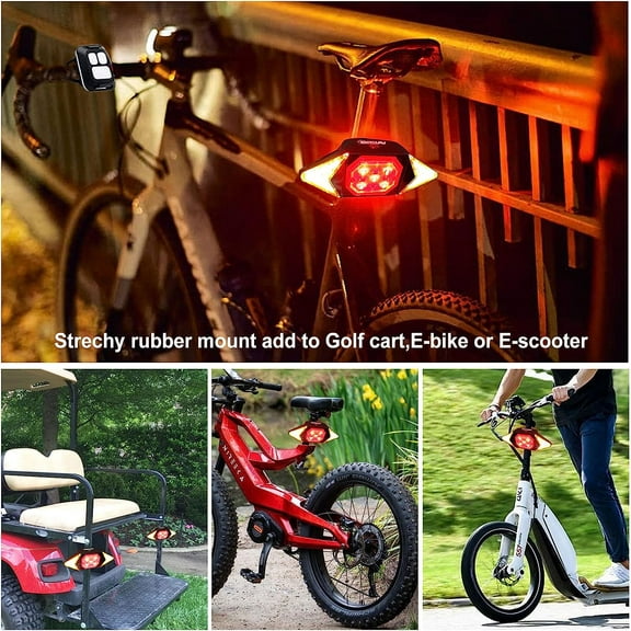 Bike Tail Light with Turn&Brake Signals, Wireless Remote Control Waterproof Bicycle Rear Light Back USB Rechargeable Ultra Bright Safety Warning Cycling Taillight for Night MTB Road Accessories
