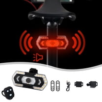 Bike Tail Light with Turn Signal, Split Bicycle Rear Lights Wireless Remote Control USB Rechargeable Turn Signal Bike Taillights for Cycling, Cyclist Safety Warning Bike Light 5 Mode