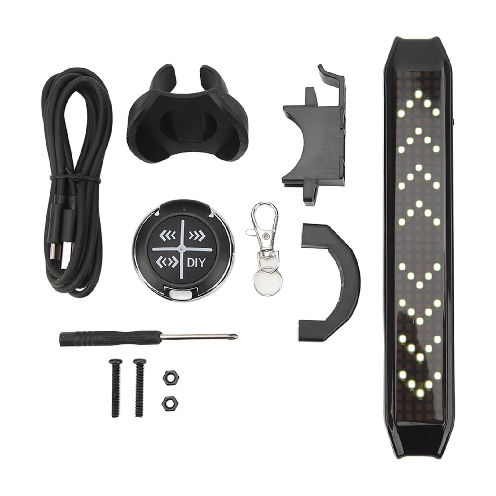 Bike Tail Light Yellow Bluetooth LED Display USB Charging Bike Turn