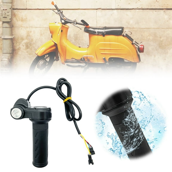 Bike Throttle Handle Grips for Bikes and Scooters – Stable Sensitive Control Universal Wire Throttle Grip with 2 Keys Precision Aluminum Design for Adults